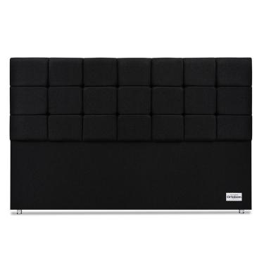 Imagem de Cabeceira Amur Linho Preto Super King (12x195x125) - Ortobom