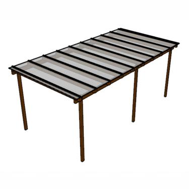 Imagem de Cobertura Policarbonato Alveolar 6,00m x 1,00m - Cristal 6mm