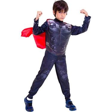 Imagem de Fantasia Infantil Com Musculatura Thor Luxo (G (10 a 12 Anos))