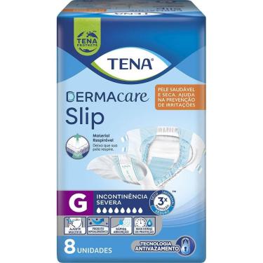 Imagem de Fralda Geriátrica Tena Dermacare Slip Ultra G com 8 unidades