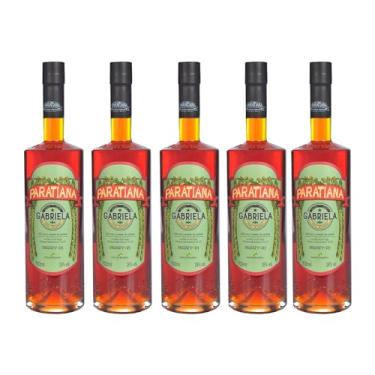 Imagem de Kit 5 Cachaças Gabriela Cravo E Canela Paratiana 700 ml Artesanal Premium Premiada Paraty Destilada Presente Jorge Amado Natal Drink Pinga