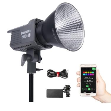 Imagem de Amaran 100DS ds LED Video Light, 130W CRI95+ TLCI96+ 39,500 lux@1m Bluetooth App Control 8 Pre-Programmed Lighting Effects DC/AC Power Supply, Made by Aputure