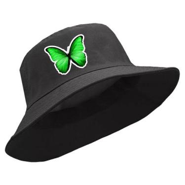 Imagem de Boné Chapéu Unissex Cata Borboleta Verde Butterfly Ovo Bucket Hat Vari