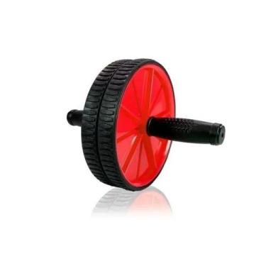 Imagem de Roda Abdominal Exercícios Fitness Ab Wheel + Tapete Vermelho - Mbfit