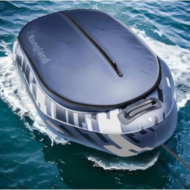 Imagem de Rangland Adventure-30 Kayak River Cooler com corda de reboque, PVC resistente isolado, design inflável flutuante, ótimo para passeios de barco e caiaque (azul noturno)