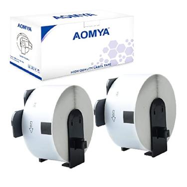 Imagem de Aomya DK-1208 Etiqueta de endereço grande compatível com Brother DK 1208 38 mm x 90,3 mm 1,4" x 3,5" Cortado 400 etiquetas por rolo com cartucho reutilizável, 2 Pack Dk-1208 White Label