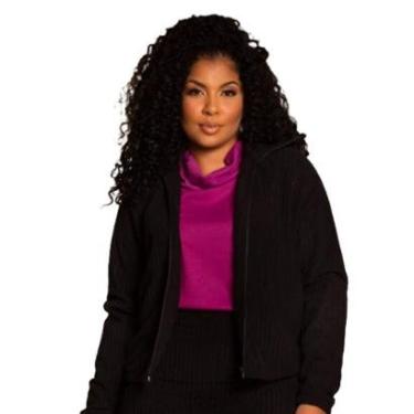 Imagem de Jaqueta Curta Veludo Cotelê Ziper Sem Bolso Plus Size 54 Ao 58 Domenica Solazzo-Feminino