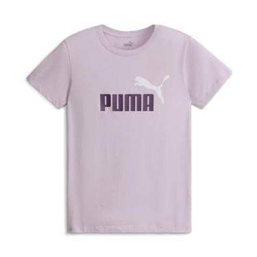 Imagem de PUMA Camiseta feminina com logotipo Ess, Névoa de uva, PP