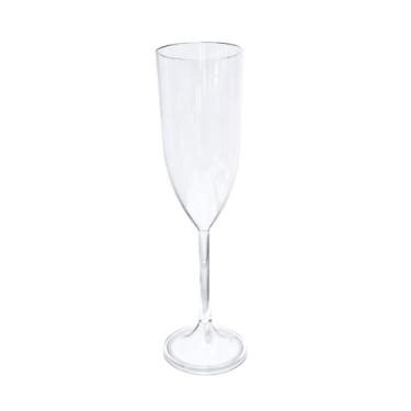 Imagem de 30 Taças De Champanhe Acrílico Para Festas Formatura Casamento 180 ml - Transparente
