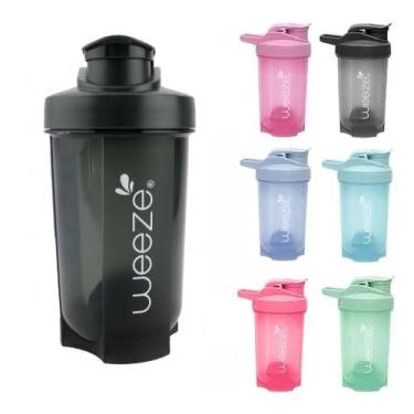 Imagem de Coqueteleira Whey Shaker Academia com Misturador 500 Ml (Preto)