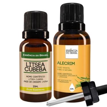 Imagem de Kit Óleo Essencial Litsea Cubeba 20ml + Vegetal Alecrim 30ml