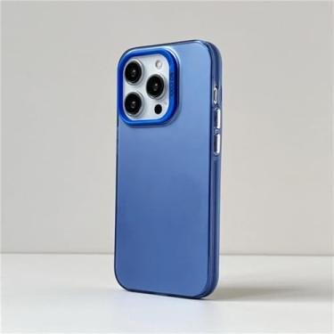 Imagem de Para iPhone 11 12 13 14 Pro Max 15 Pro 13 Pro Colorido Slim Matte PC Phone Case Capa Frost Acrílico Capa Armadura à Prova de Choque, T6, Para iPhone 11