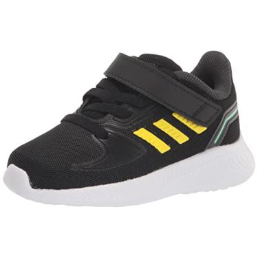 Imagem de adidas Tênis de corrida unissex Runfalcon 2.0, Preto/Amarelo Feixe/Verde, 18