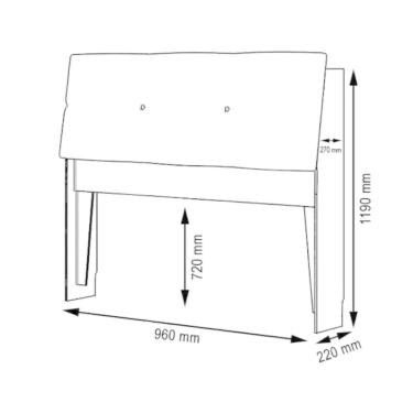 Imagem de Cabeceira Estofada Ísis Solteiro Branca