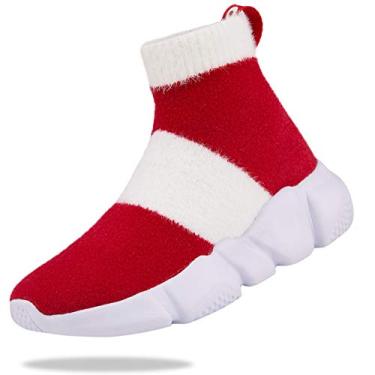 Imagem de Tênis de corrida esportivo unissex, respirável, leve, para meninos e meninas da Santiro (criança pequena/criança grande), High Tops-red 1, 2 Little Kid