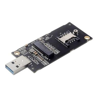 Imagem de NFHK Placa Riser Adaptador NGFF M.2 Key-B WWAN para USB 3.0 com slot SIM para cartão modem de módulo sem fio 3G/4G/5G LTE