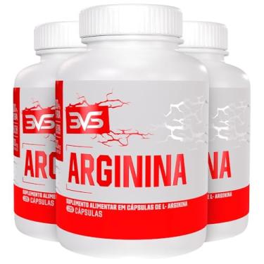 Imagem de 3VS Nutrition Combo 3 Potes da Arginina Pura 120 Cáps cada