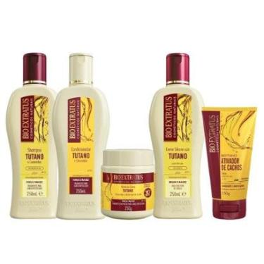 Imagem de Kit 1 Shamp 1 Cond 1 Banho 1 Creme de silicone Tutano 250Ml 1 Biottano 150ml Bio Extratus-Unissex