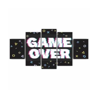 Imagem de Quadros Decorativos MDF Game Over Colorido Jogos Gamer Sala Quarto - X