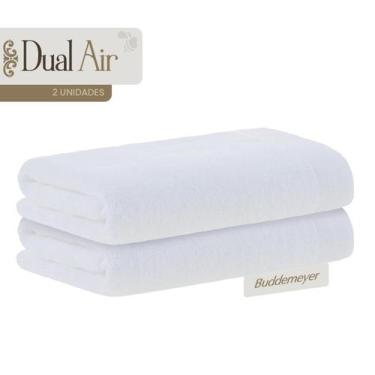 Imagem de 2 Toalhas Buddemeyer Rosto Dual Air 100% Algodão Brancas