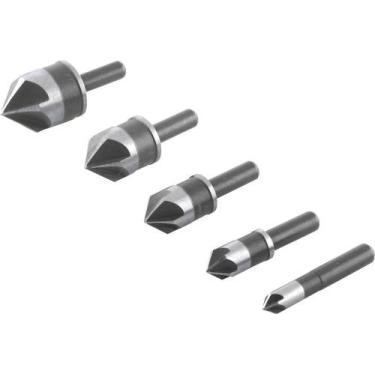 Imagem de Jg de Escareadores de Aço Rápido 1/4" a 3/4" c/ 5 pçs VONDER