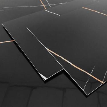 Imagem de Placa Adesiva Flexível para Parede Mármore Raio Negro 30x60cm - Open S