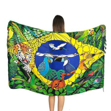 Imagem de Canga de Praia Bandeira do Brasil BaliBlue Militão dos Santos Original