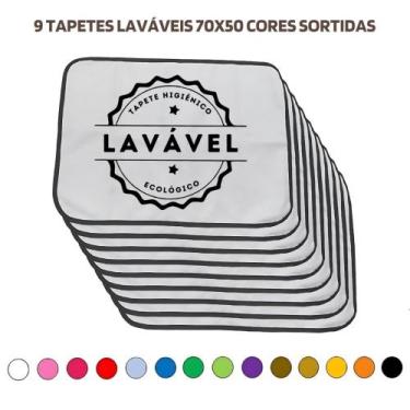 Imagem de Kit com 9 Tapetes Adestradores de Alta Absorção 70x50 Sortidos - 200 L