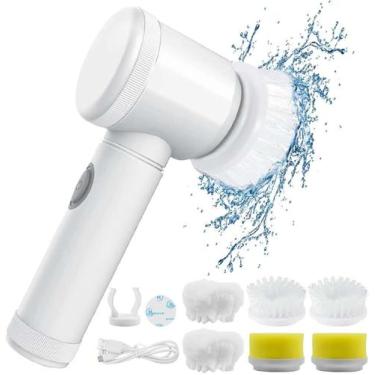 Imagem de Escova Elétrica USB 5 em 1 para Limpeza de Fogão e Banheiro - Atena