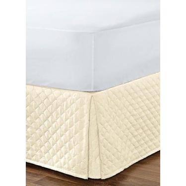 Imagem de Saia Box Matelada Ultrassônico Casal Queen Size ou Conjugado Cor PALHA