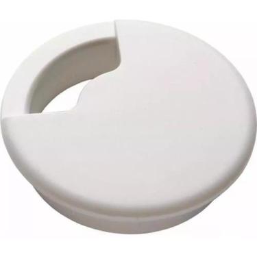 Imagem de Acabamento Passa Fio Para Mesas Cor Branco 250 Unidades - comercialoli