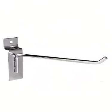 Imagem de Kit 100 Gancho Painel Canaletado Expositor Zincado 15Cm