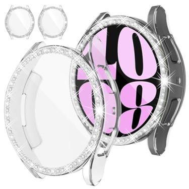 Imagem de [Pacote com 2] Capa protetora de tela compatível com Samsung Galaxy Watch 6 de 40 mm da RICHONE SM-R930 (transparente + transparente, Galaxy Watch 6-40 mm)