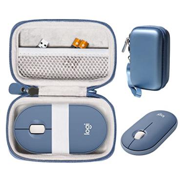 Imagem de CaseSack Capa de mouse para mouse Logitech Pebble, Pebble M350, M355, i345 sem fio Bluetooth (azul)