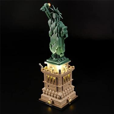Imagem de GEAMENT Light Kit for Architecture Statue of Liberty Compatible with Lego 21042 Landmark Building Bricks Model (Model Set Not Included)