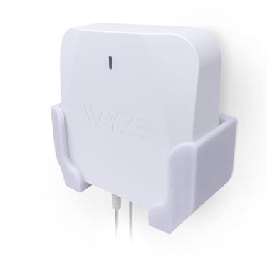 Imagem de Suporte de Parede Brainwavz para Roteador Wyze WiFi 6 AX3000, Compatível com Wyze AX3000 Dual-Band Wi-Fi 6 Mesh, Montagem na Parede ou Autoadesiva, Reduz Interferência e Desordem