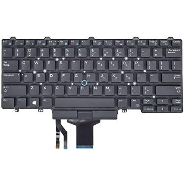 Imagem de Replacement Backlight Keyboard for Dell Latitude E5450 E5470 E7450 E7470, Latitude 5480 5490 5491 7480 7490 Series Laptop, Latitude E5450 E5470 E7450 E7470 Replacement Keyboard with Pointer US Layout
