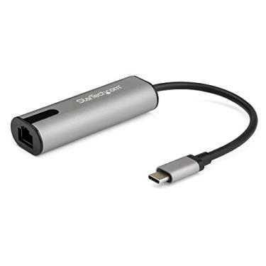 Imagem de StarTech.com Adaptador USB C para Ethernet de 2,5 GbE NBASE-T NIC – USB 3.0 Tipo C 2,5/1 Gigabit/100 Mbps Multi Speed Network/USB 3.1 Laptop para RJ45/LAN Thunderbolt 3 Compatível com Superfície MacBook Pro (US2GC30)