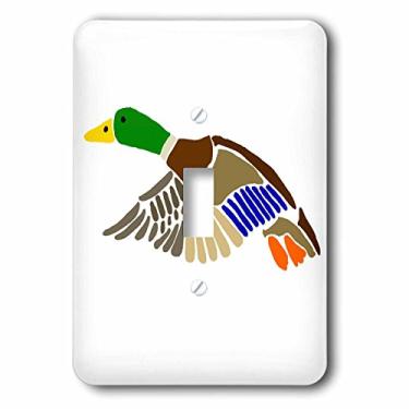 Imagem de 3dRose LSP_244574_1 Interruptor de botão único com pato de pato, artístico engraçado