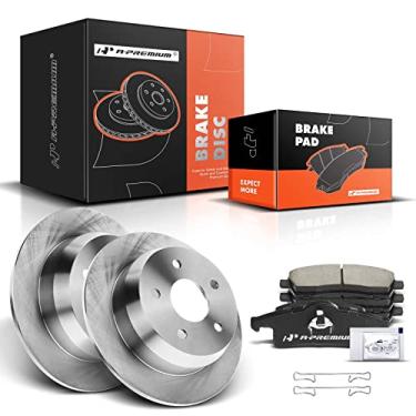 Imagem de A-Premium Rotores de freio a disco sólido traseiro de 305 mm + kit de pastilhas de cerâmica compatível com modelos selecionados de Jeep - Grand Cherokee 1999 2000 2001 2002 2003 2004, 4,0L 4,7L,