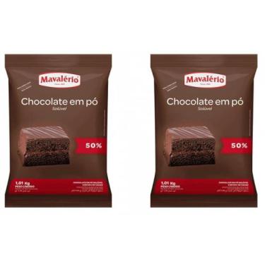 Imagem de Kit chocolate em pó solúvel 50% 1kg com 2 unidades - mavalério