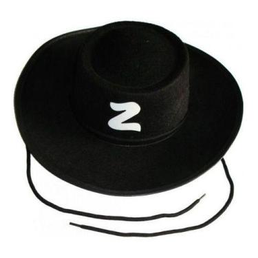 Imagem de Chapéu Zorro Preto Em Feltro Fantasia Festa Cosplay - Lynx