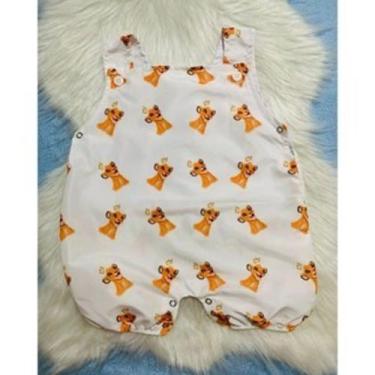 Imagem de Jardineira Menino Infantil Temático Simples Rei Leão Simba - EDYNHOKID