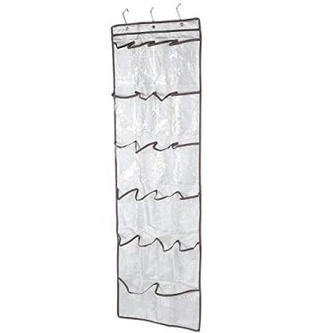 Imagem de Sobre a Porta Sapato Rack de Brinquedo Pano de Boi Pendurado Armazenamento Com 22 Bolsos Neste Pode Ser Dobrado Em Tamanho Compacto Conveniente w Pendurado Saco de Armazenamento