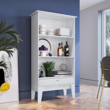Imagem de Estante para Livros Retrô com 1 Gaveta 160cmx83cm - Móveis Canção