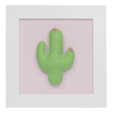 Imagem de Quadro Decorativo Cacto Quarto Bebê Infantil Menina - Potinho de Mel