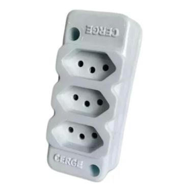 Imagem de Kit 7 Tomada Em Barra 3 Saídas 2p+t 10a Cerge