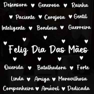 Imagem de Adesivo Decorativo Vitrine Feliz Dia Das Mães Palavras - AMOR DECOR AD