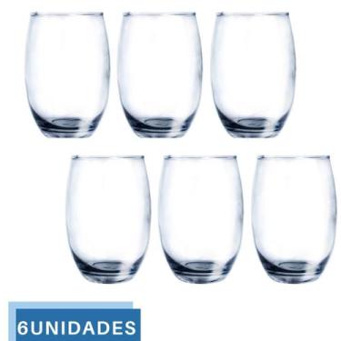 Imagem de 6 Copos Vidro Duravel Transparente Redondo 465ml Aruba Nadir - NADIR F