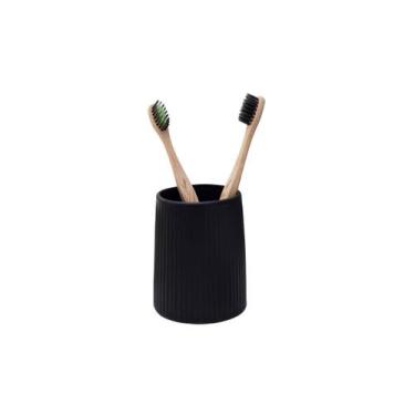 Imagem de Porta Escova Dentes Objetos Pincel Maquiagem Pasta Cotonete Algodão Em
